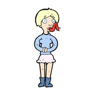 comic cartoon woman with snake tongue N2