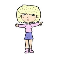 comic cartoon girl pointing N2