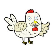 comic cartoon old rooster