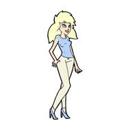 comic cartoon pretty woman N21