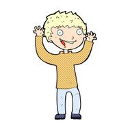 comic cartoon excited boy N7