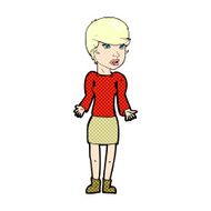 comic cartoon confused woman N9