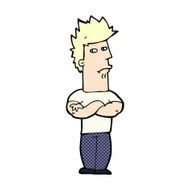 comic cartoon man sulking