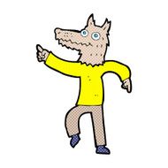 comic cartoon wolf man N6