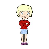comic cartoon annoyed woman N19