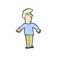 comic cartoon surprised man N12