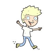 comic cartoon crazy excited boy