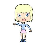 comic cartoon woman making gesture