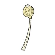 comic cartoon dried poppy