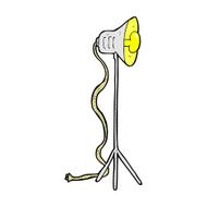 comic cartoon studio lamp shining