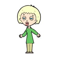 comic cartoon tired woman N3