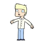 comic cartoon shocked man N10