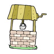 comic cartoon wishing well N2