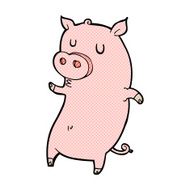 funny comic cartoon pig