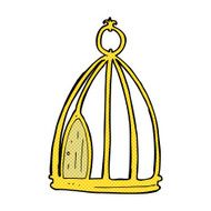 comic cartoon bird cage