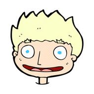 comic cartoon happy boy N19