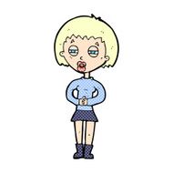 comic cartoon suspicious girl