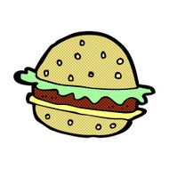 comic cartoon hamburger