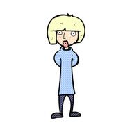 comic cartoon curious woman N6