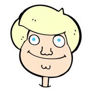 comic cartoon happy boy's face N2