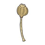 comic cartoon dried poppy N3