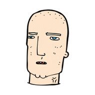 comic cartoon bald tough guy