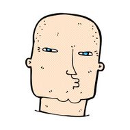 comic cartoon bald tough guy N2