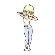 comic cartoon pretty woman N22