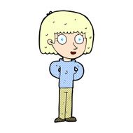 comic cartoon staring woman N3