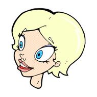 comic cartoon pretty female face N6