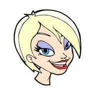 comic cartoon pretty female face N7