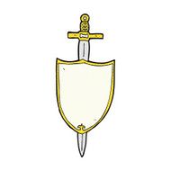 comic cartoon heraldic shield N3