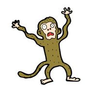 comic cartoon frightened monkey