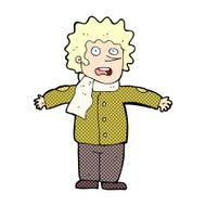 comic cartoon surprised man N13