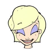 comic cartoon pretty female face N8