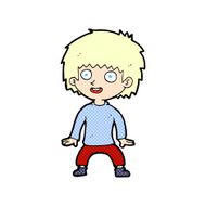 comic cartoon excited boy N8