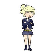 comic cartoon cool girl