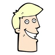 comic cartoon grinning man N9