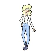 comic cartoon pretty woman N26