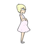 comic cartoon pregnant woman N2