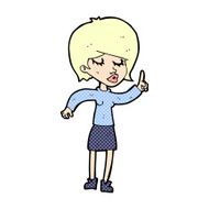 comic cartoon woman with idea N26