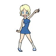 comic cartoon party girl