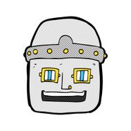 comic cartoon robot head N7