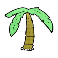 comic cartoon palm tree N2