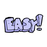 comic cartoon easy sign