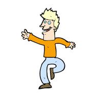 comic cartoon happy man N41