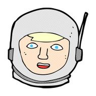 comic cartoon astronaut head