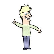 comic cartoon happy man N42