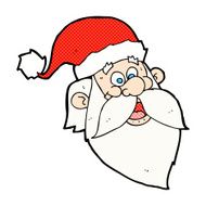 comic cartoon jolly santa claus face