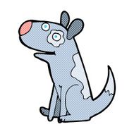 comic cartoon happy dog N6